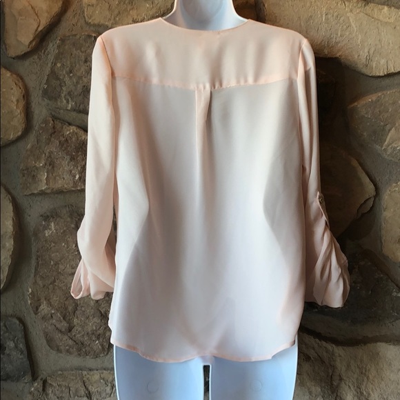 Francescas Miami Blush Mar Light Pink Boss Lady Work Blouse - Picture 6 of 8